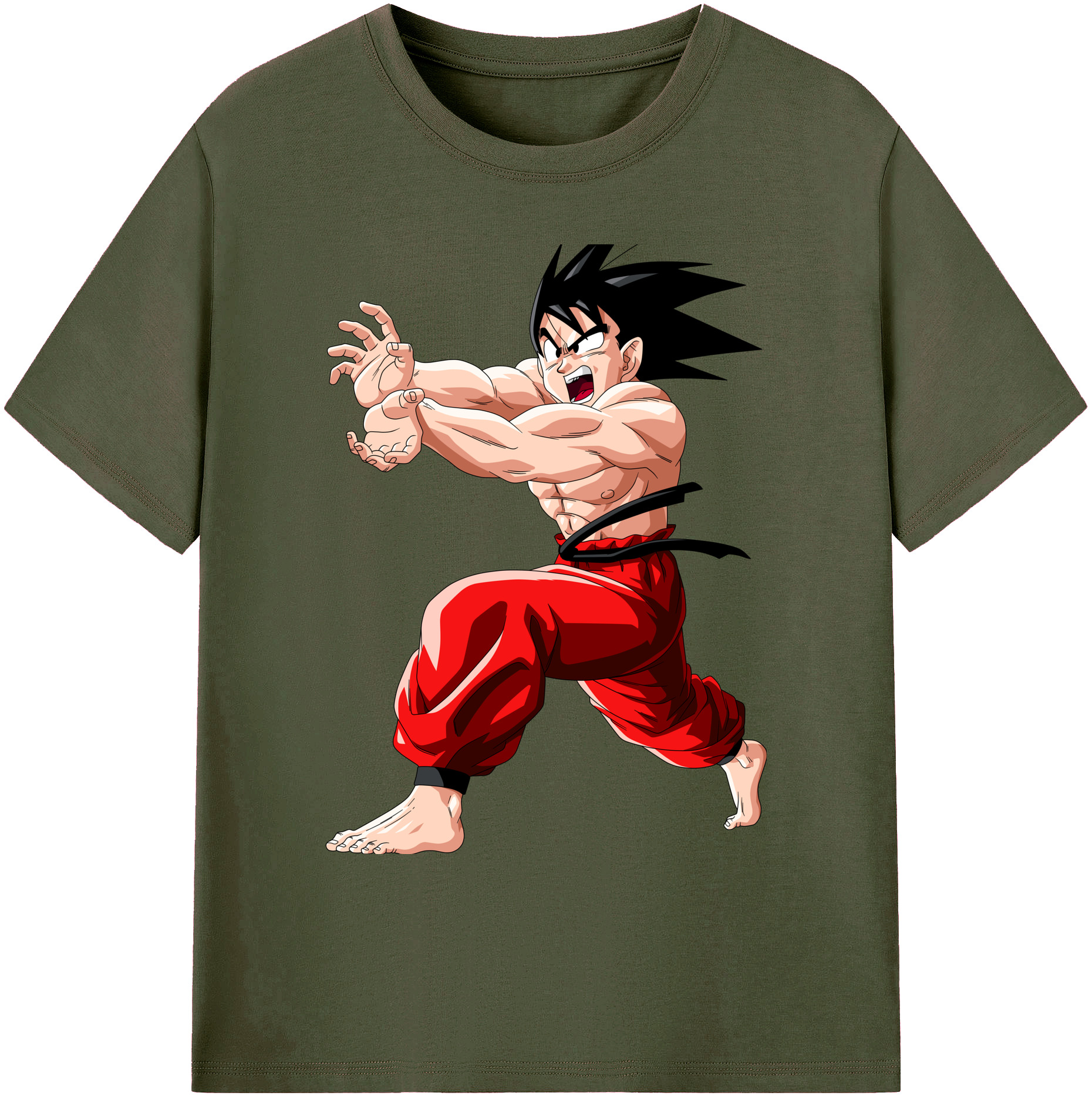 （画像用） ドラゴンボール 孫悟空（そん ごくう）Son Goku カカロット DRAGON BALL Kakarotto 綿100％ メンズ半袖Tシャツ｜肌触りやわらか＆通気性
